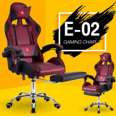 B&G เก้าอี้เล่นเกม เก้าอี้เกมมิ่ง เก้าอี้คอเกม Raching Gaming Chair รุ่น E-02 (Brown)